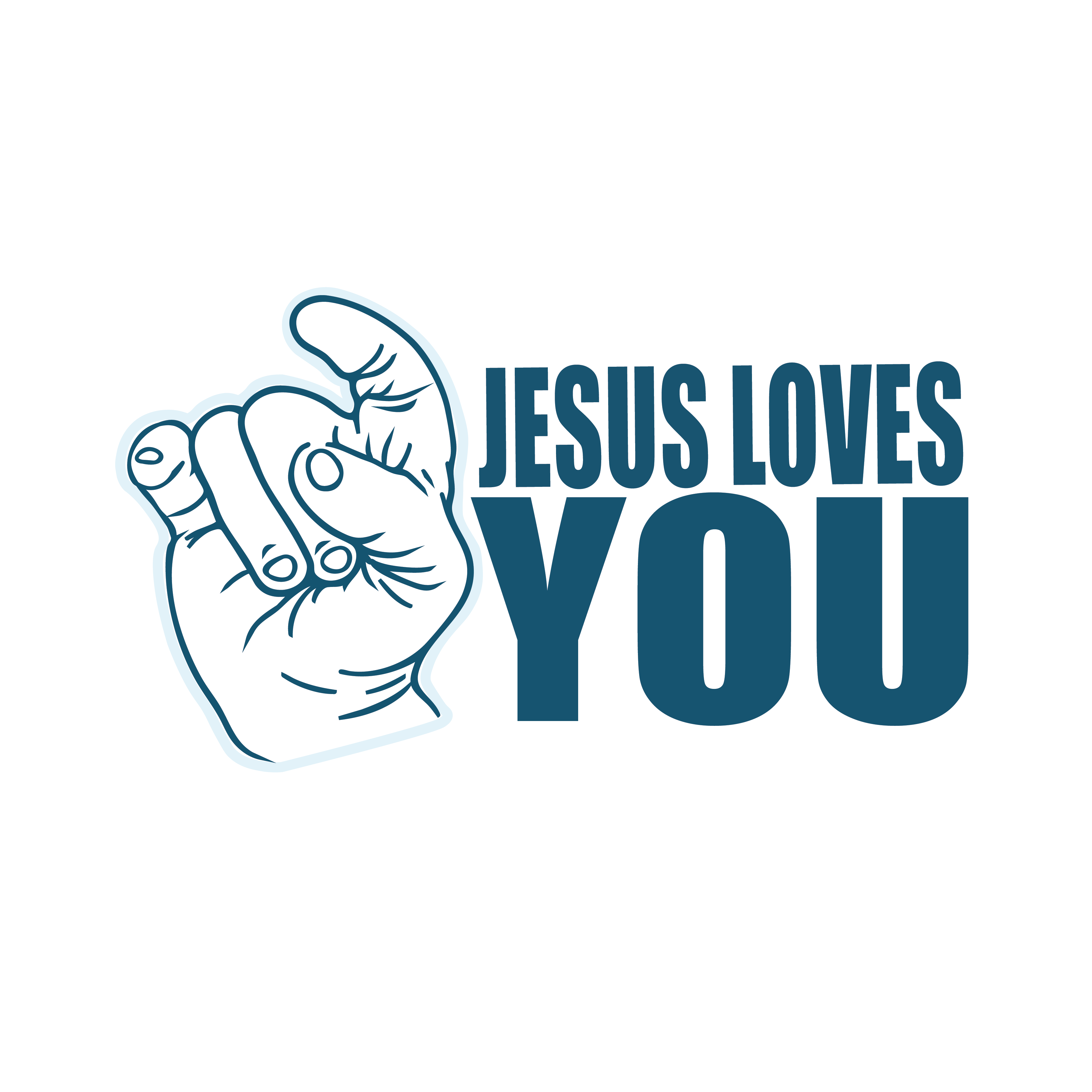 (Pre-Order) Jesus Loves YOU (Transfer Sticker) 4x6ish
